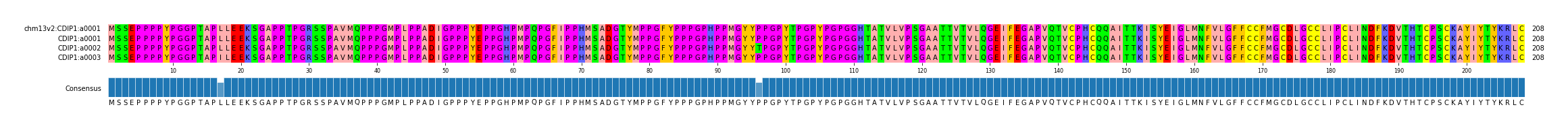 Multiple Alignments (by translate haplotype frequency)