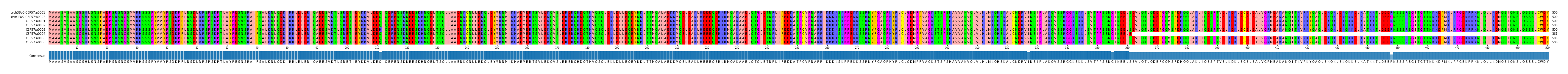 Multiple Alignments (by translate haplotype frequency)