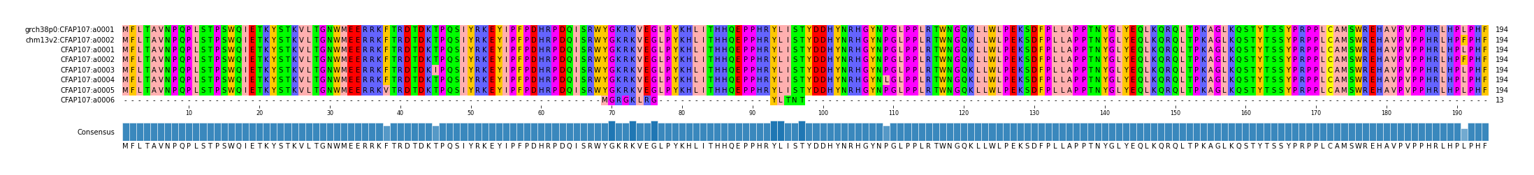 Multiple Alignments (by translate haplotype frequency)