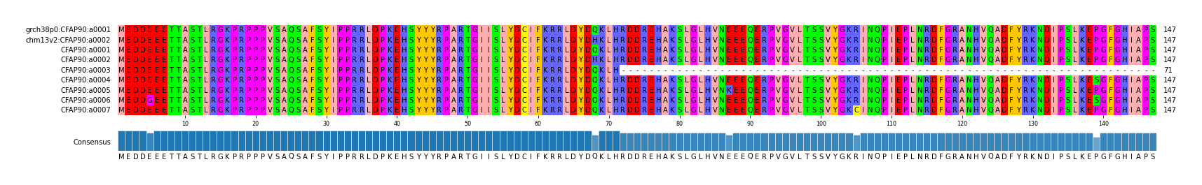 Multiple Alignments (by translate haplotype frequency)