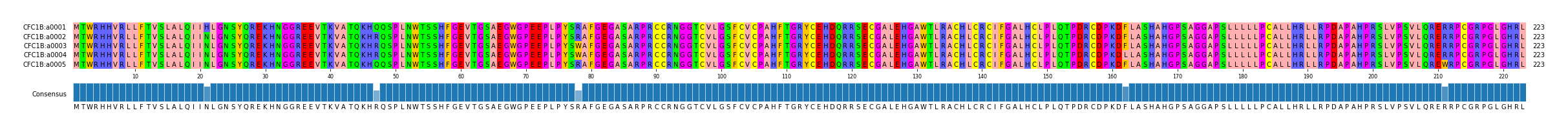 Multiple Alignments (by translate haplotype frequency)