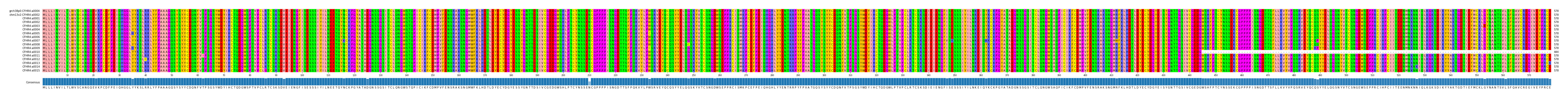 Multiple Alignments (by translate haplotype frequency)