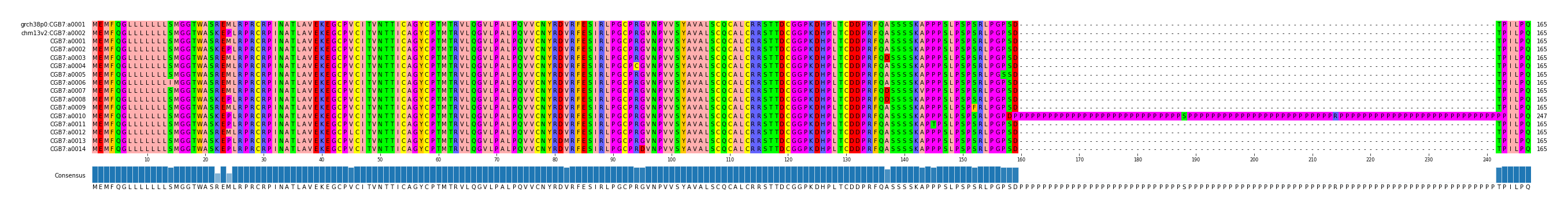 Multiple Alignments (by translate haplotype frequency)