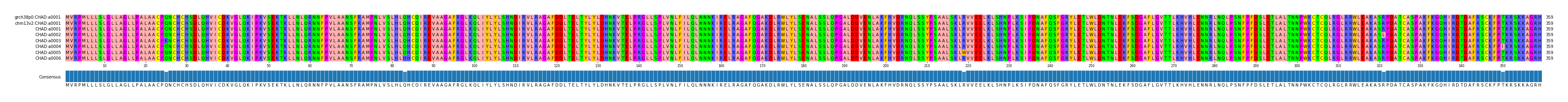 Multiple Alignments (by translate haplotype frequency)