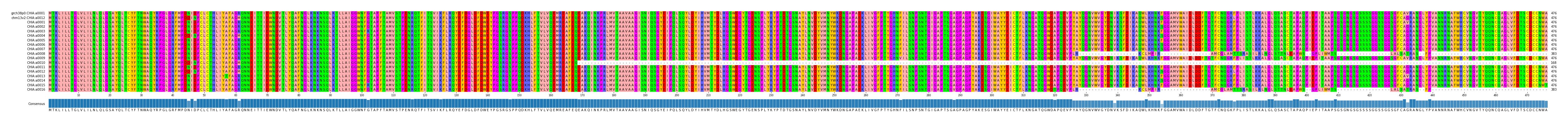 Multiple Alignments (by translate haplotype frequency)