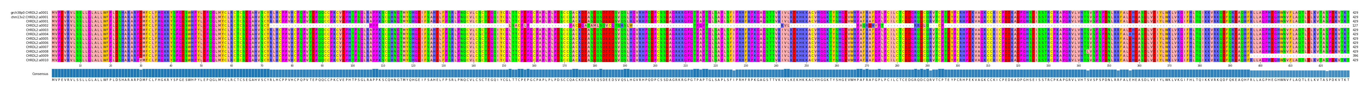 Multiple Alignments (by translate haplotype frequency)