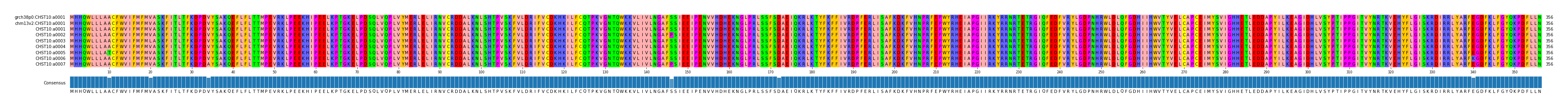 Multiple Alignments (by translate haplotype frequency)
