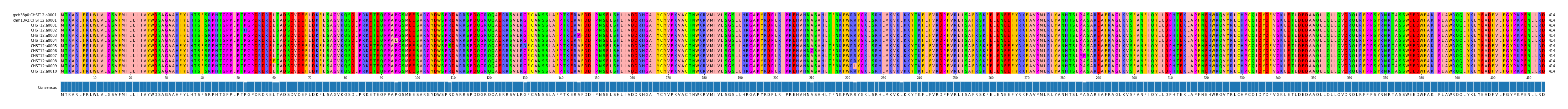 Multiple Alignments (by translate haplotype frequency)