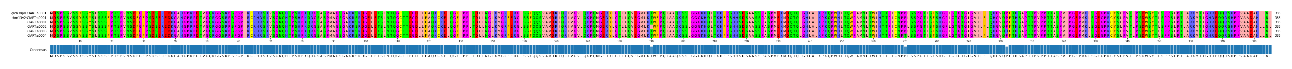 Multiple Alignments (by translate haplotype frequency)
