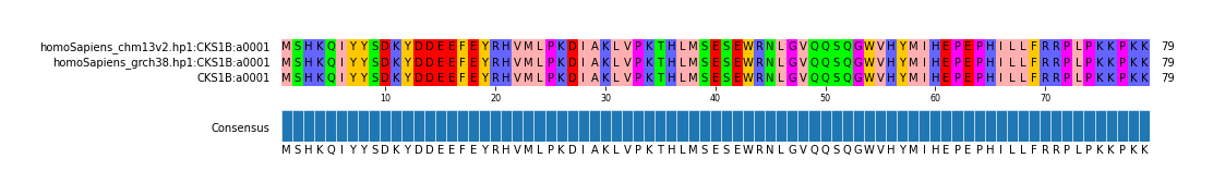 Multiple Alignments (by translate haplotype frequency)