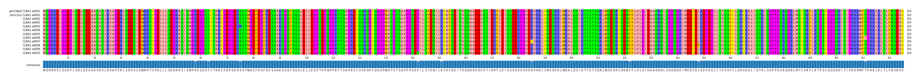 Multiple Alignments (by translate haplotype frequency)