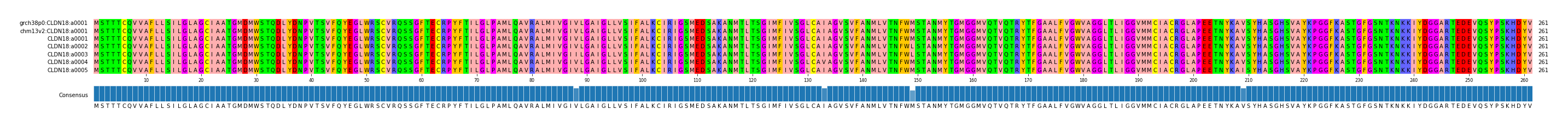 Multiple Alignments (by translate haplotype frequency)