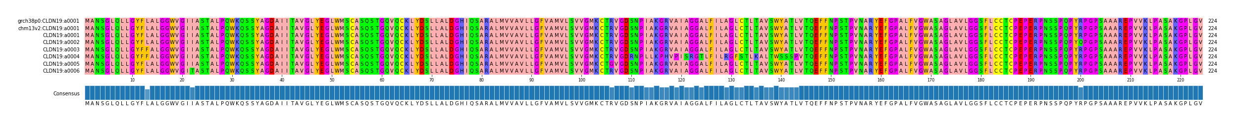 Multiple Alignments (by translate haplotype frequency)