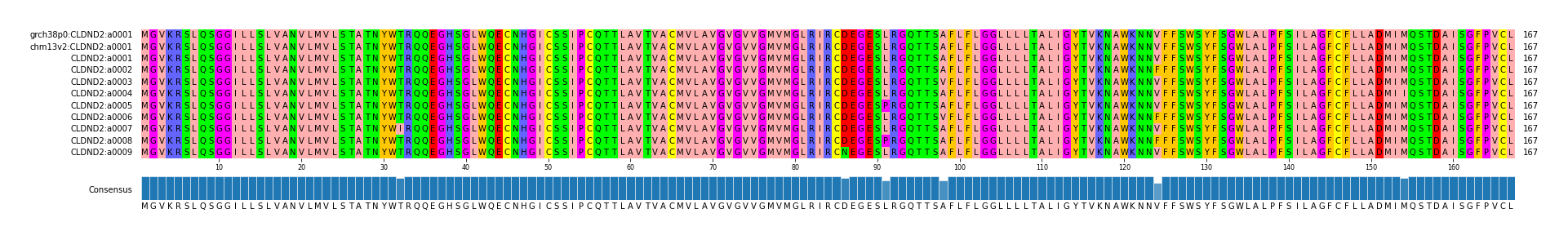 Multiple Alignments (by translate haplotype frequency)