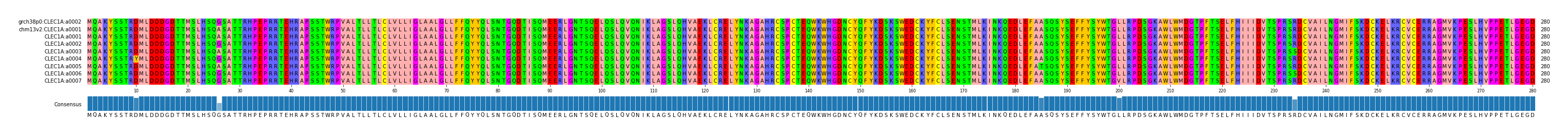 Multiple Alignments (by translate haplotype frequency)