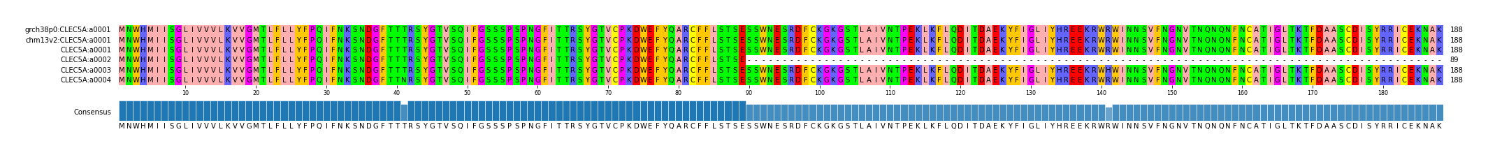 Multiple Alignments (by translate haplotype frequency)