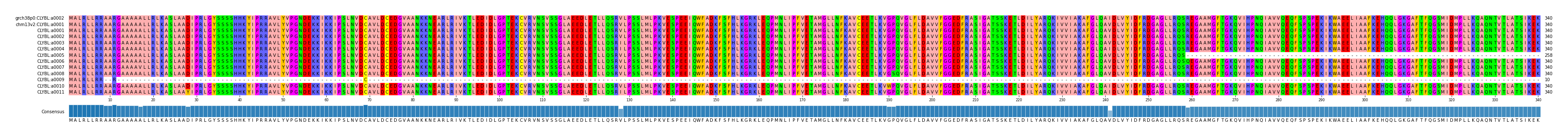 Multiple Alignments (by translate haplotype frequency)