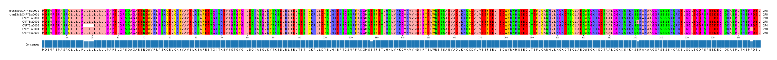 Multiple Alignments (by translate haplotype frequency)
