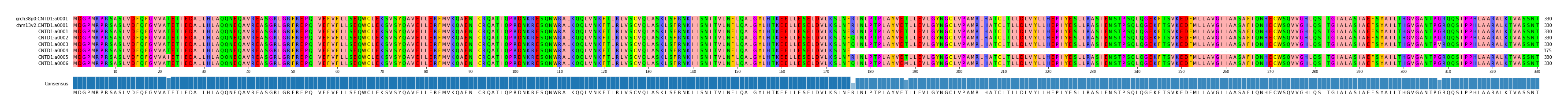 Multiple Alignments (by translate haplotype frequency)