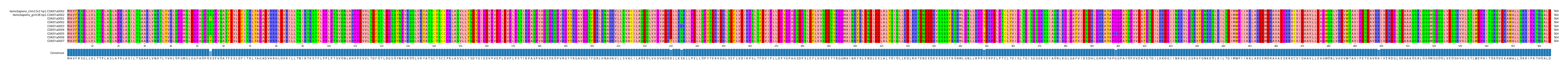 Multiple Alignments (by translate haplotype frequency)