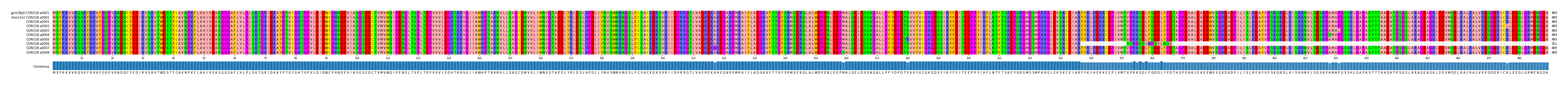 Multiple Alignments (by translate haplotype frequency)