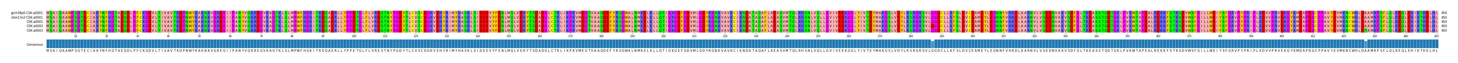 Multiple Alignments (by translate haplotype frequency)