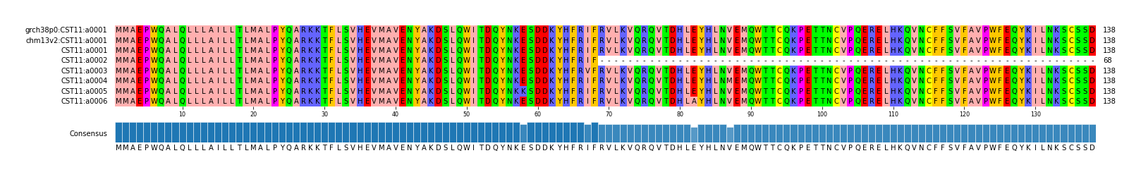 Multiple Alignments (by translate haplotype frequency)