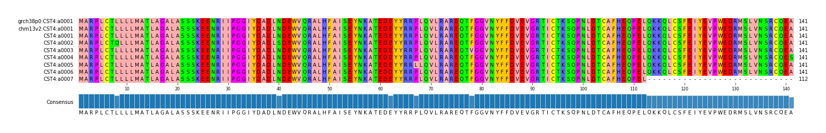 Multiple Alignments (by translate haplotype frequency)