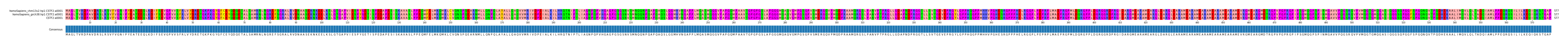 Multiple Alignments (by translate haplotype frequency)