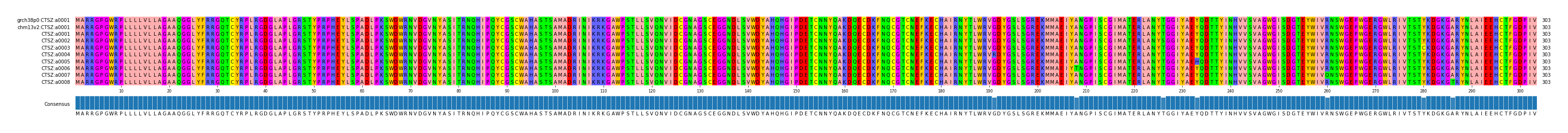 Multiple Alignments (by translate haplotype frequency)