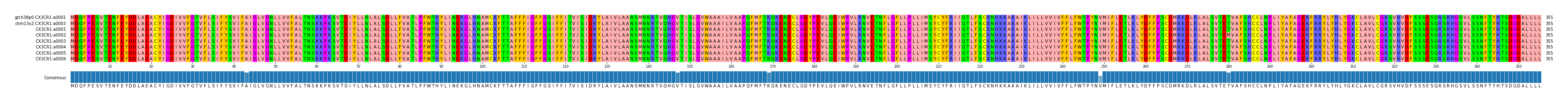 Multiple Alignments (by translate haplotype frequency)