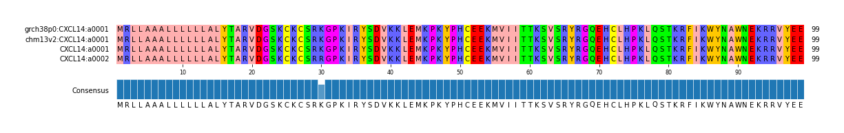 Multiple Alignments (by translate haplotype frequency)