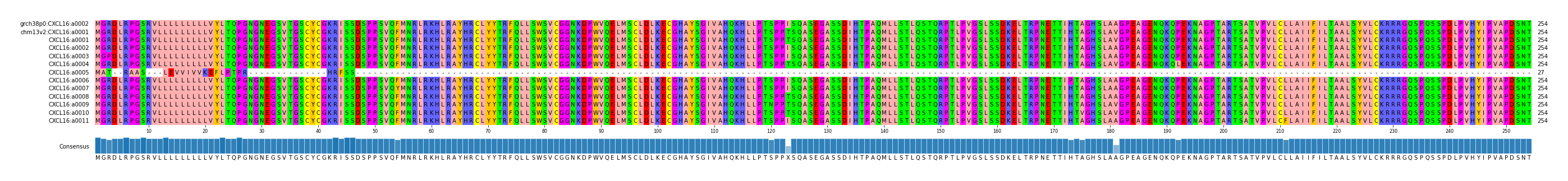 Multiple Alignments (by translate haplotype frequency)