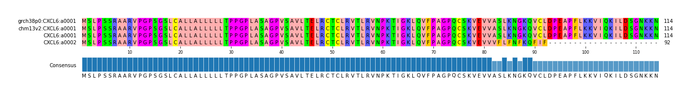 Multiple Alignments (by translate haplotype frequency)