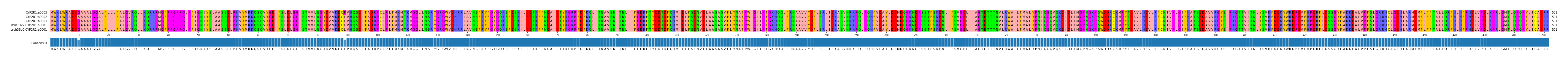 Multiple Alignments (by translate haplotype similarity)