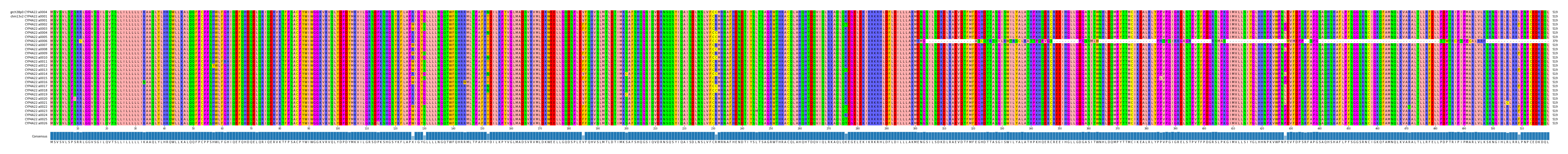 Multiple Alignments (by translate haplotype frequency)