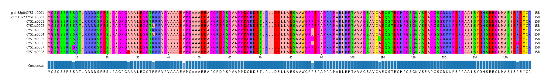 Multiple Alignments (by translate haplotype frequency)