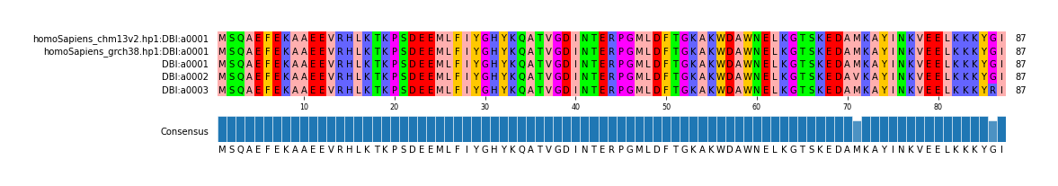 Multiple Alignments (by translate haplotype frequency)