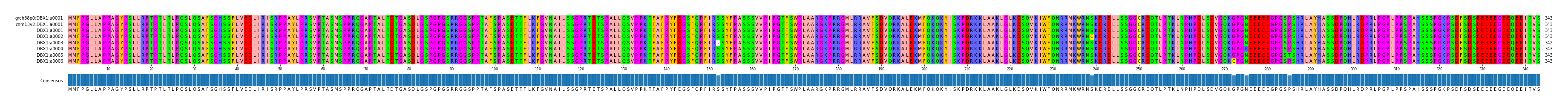 Multiple Alignments (by translate haplotype frequency)