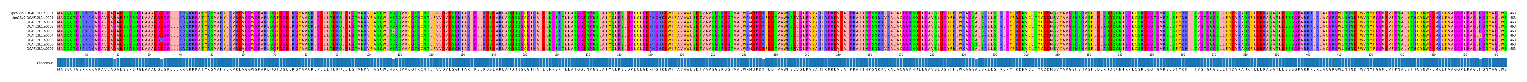 Multiple Alignments (by translate haplotype frequency)