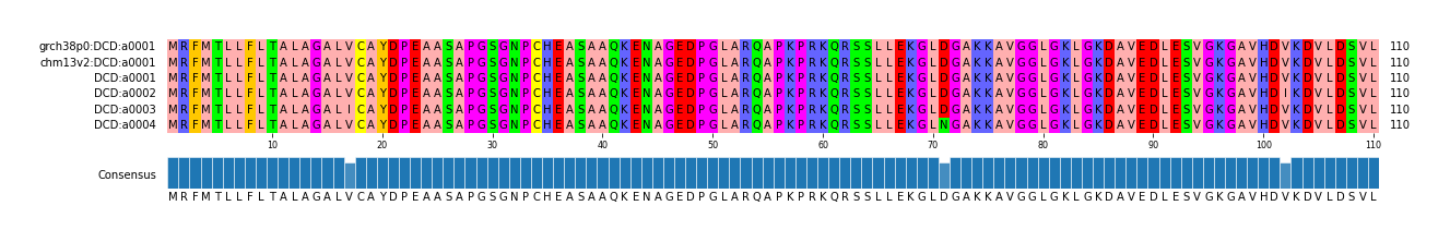 Multiple Alignments (by translate haplotype frequency)
