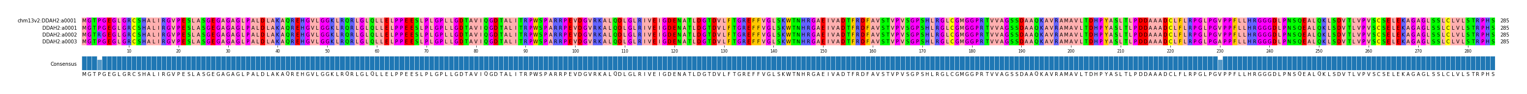 Multiple Alignments (by translate haplotype frequency)