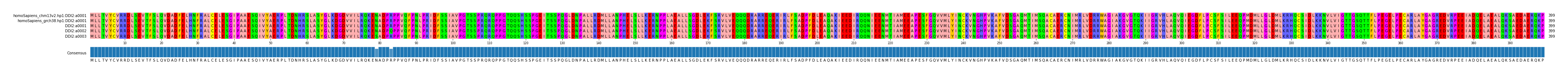 Multiple Alignments (by translate haplotype frequency)