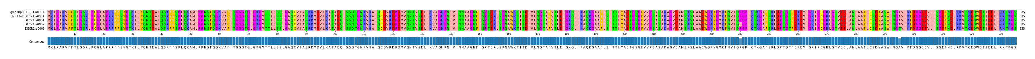 Multiple Alignments (by translate haplotype frequency)