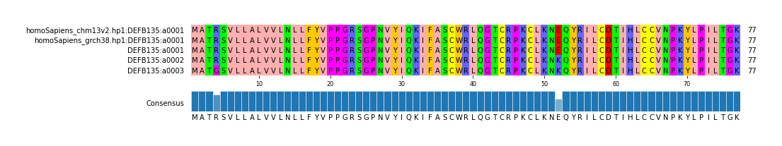 Multiple Alignments (by translate haplotype similarity)
