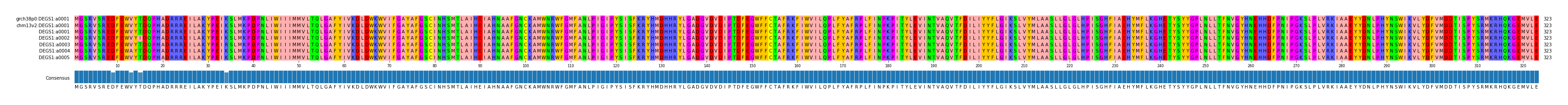 Multiple Alignments (by translate haplotype frequency)