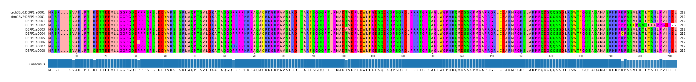 Multiple Alignments (by translate haplotype frequency)