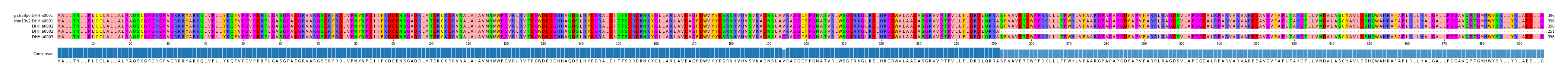 Multiple Alignments (by translate haplotype frequency)