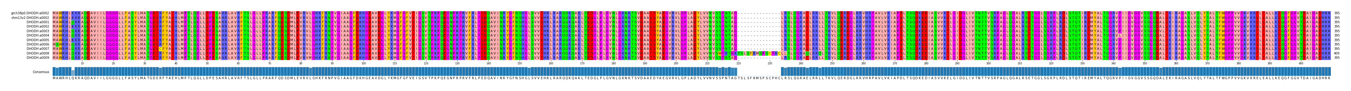 Multiple Alignments (by translate haplotype frequency)