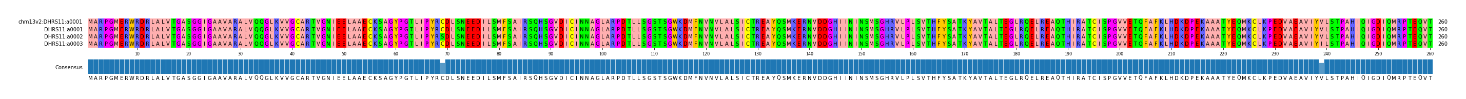 Multiple Alignments (by translate haplotype frequency)